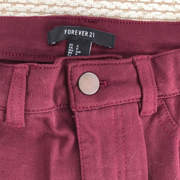 Soft Skinny pants, Burgandy, small - Picture 4 of 5